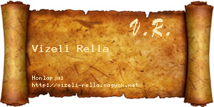 Vizeli Rella névjegykártya